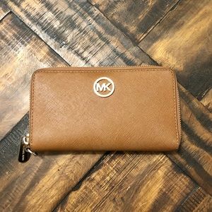 Michael Kors brown leather wallet